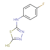 Chemical structure of 5-[(4-fluorophenyl)amino]-1,3,4-thiadiazole-2-thiol - CSSB00000216517