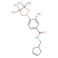 Chemical structure of N-[(cyclopent-3-en-1-yl)methyl]-3-methyl-4-(4,4,5,5-tetramethyl-1,3,2-dioxaborolan-2-yl)benzamide - CSSB02533252315