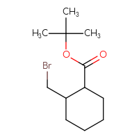 Chemical structure of tert-butyl 2-(bromomethyl)cyclohexane-1-carboxylate - CSSB07197407189
