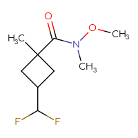 Chemical structure of 3-(difluoromethyl)-N-methoxy-N,1-dimethylcyclobutane-1-carboxamide - CSSB17485069933