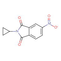 Chemical structure of 2-cyclopropyl-5-nitro-2,3-dihydro-1H-isoindole-1,3-dione - CSSB00020600477