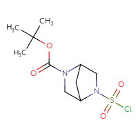 Chemical structure of tert-butyl 5-(chlorosulfonyl)-2,5-diazabicyclo[2.2.1]heptane-2-carboxylate - CSSB00134828666