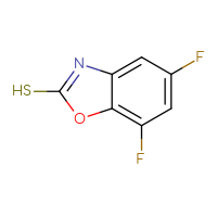 Chemical structure of 5,7-difluoro-1,3-benzoxazole-2-thiol - CSSB00011659308