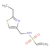Chemical structure of N-[(2-ethyl-1,3-thiazol-4-yl)methyl]ethene-1-sulfonamide - CSSB00155118722