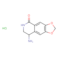 Chemical structure of 8-amino-2H,5H,6H,7H,8H-[1,3]dioxolo[4,5-g]isoquinolin-5-one hydrochloride - CSSB00010138286