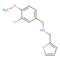 Chemical structure of [(3-chloro-4-methoxyphenyl)methyl][(thiophen-2-yl)methyl]amine - CSSB00008260770