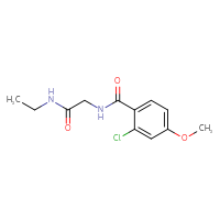 Chemical structure of 2-[(2-chloro-4-methoxyphenyl)formamido]-N-ethylacetamide - CSSB02005971690