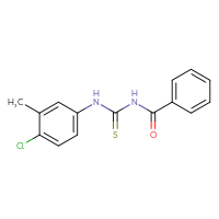 Chemical structure of 1-benzoyl-3-(4-chloro-3-methylphenyl)thiourea - CSSB21103684811