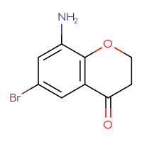 Chemical structure of 8-amino-6-bromo-3,4-dihydro-2H-1-benzopyran-4-one - CSSB00010181084
