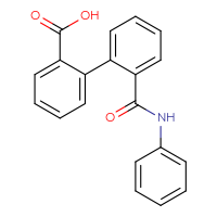 Chemical structure of 2'-(phenylcarbamoyl)-[1,1'-biphenyl]-2-carboxylic acid - CSSB00132454160