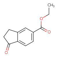 Chemical structure of ethyl 1-oxo-2,3-dihydro-1H-indene-5-carboxylate - CSSB00010262528