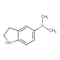Chemical structure of N,N-dimethyl-2,3-dihydro-1H-indol-5-amine - CSSB00000748681
