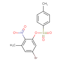 Chemical structure of 5-bromo-3-methyl-2-nitrophenyl 4-methylbenzene-1-sulfonate - CSSB14798761792