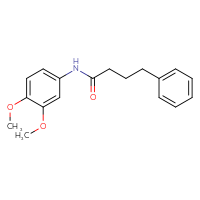 Chemical structure of N-(3,4-dimethoxyphenyl)-4-phenylbutanamide - CSSB00046245782