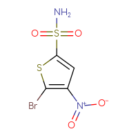 Chemical structure of 5-bromo-4-nitrothiophene-2-sulfonamide - CSSB00000755077