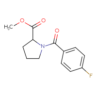Chemical structure of methyl 1-(4-fluorobenzoyl)pyrrolidine-2-carboxylate - CSSB00000489630