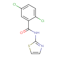 Chemical structure of 2,5-dichloro-N-(1,3-thiazol-2-yl)benzamide - CSSB00035523373