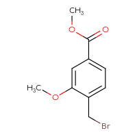 Chemical structure of methyl 4-(bromomethyl)-3-methoxybenzoate - CSSB00000765176