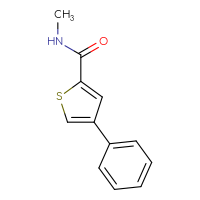 Chemical structure of N-methyl-4-phenylthiophene-2-carboxamide - CSSB01072165620