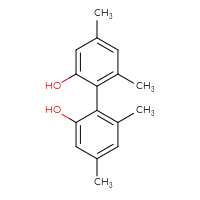 Chemical structure of 4,4',6,6'-tetramethyl-[1,1'-biphenyl]-2,2'-diol - CSSB06726393376