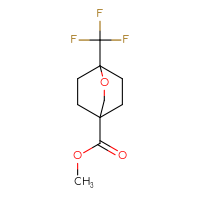 Chemical structure of methyl 1-(trifluoromethyl)-2-oxabicyclo[2.2.2]octane-4-carboxylate - CSSB14965985151
