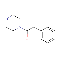 Chemical structure of 2-(2-fluorophenyl)-1-(piperazin-1-yl)ethan-1-one - CSSB00000285976