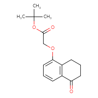 Chemical structure of tert-butyl 2-[(5-oxo-5,6,7,8-tetrahydronaphthalen-1-yl)oxy]acetate - CSSB02495350649