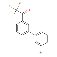 Chemical structure of 1-{3'-bromo-[1,1'-biphenyl]-3-yl}-2,2,2-trifluoroethan-1-one - CSSB06589351308