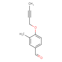Chemical structure of 4-(but-2-yn-1-yloxy)-3-methylbenzaldehyde - CSSB00120812000