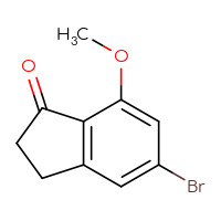 Chemical structure of 5-bromo-7-methoxy-2,3-dihydro-1H-inden-1-one - CSSB00010010872