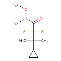 Chemical structure of 3-cyclopropyl-2,2-difluoro-N-methoxy-N,3-dimethylbutanamide - CSSB20469576171
