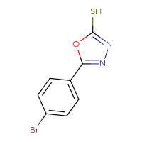 Chemical structure of 5-(4-bromophenyl)-1,3,4-oxadiazole-2-thiol - CSSB00000179320