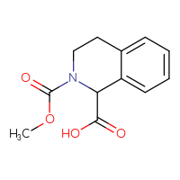 Chemical structure of 2-(methoxycarbonyl)-1,2,3,4-tetrahydroisoquinoline-1-carboxylic acid - CSSB00005561153