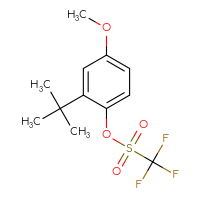 Chemical structure of 2-tert-butyl-4-methoxyphenyl trifluoromethanesulfonate - CSSB00154094670