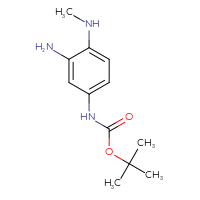Chemical structure of tert-butyl N-[3-amino-4-(methylamino)phenyl]carbamate - CSSB03439513860
