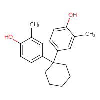 Chemical structure of 4-[1-(4-hydroxy-3-methylphenyl)cyclohexyl]-2-methylphenol - CSSB00000032038