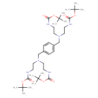 Chemical structure of tert-butyl N-(2-{[(4-{[bis(2-{[(tert-butoxy)carbonyl]amino}ethyl)amino]methyl}phenyl)methyl](2-{[(tert-butoxy)carbonyl]amino}ethyl)amino}ethyl)carbamate - CSSB02125555614