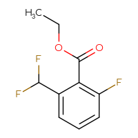 Chemical structure of ethyl 2-(difluoromethyl)-6-fluorobenzoate - CSSB00051876266