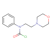 Chemical structure of N-[2-(morpholin-4-yl)ethyl]-N-phenylcarbamoyl chloride - CSSB21224771384