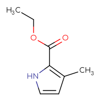 Chemical structure of ethyl 3-methyl-1H-pyrrole-2-carboxylate - CSSB00000077108