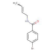 Chemical structure of 4-bromo-N-(but-2-en-1-yl)benzamide - CSSB00116351004