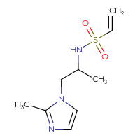Chemical structure of N-[1-(2-methyl-1H-imidazol-1-yl)propan-2-yl]ethene-1-sulfonamide - CSSB19272956320