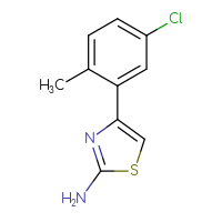 Chemical structure of 4-(5-chloro-2-methylphenyl)-1,3-thiazol-2-amine - CSSB00012341584