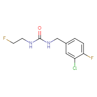 Chemical structure of 1-[(3-chloro-4-fluorophenyl)methyl]-3-(2-fluoroethyl)urea - CSSB01994583578