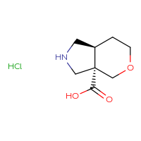 Chemical structure of (3aS,7aS)-octahydropyrano[3,4-c]pyrrole-3a-carboxylic acid hydrochloride - CSSB00133022609