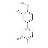 Chemical structure of 5-fluoro-2-(4-methoxy-3-methylphenyl)-3,4-dihydropyrimidin-4-one - CSSB21531608271
