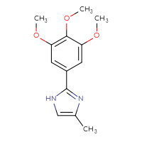 Chemical structure of 4-methyl-2-(3,4,5-trimethoxyphenyl)-1H-imidazole - CSSB00133226454
