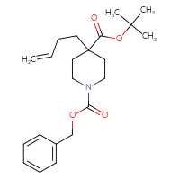 Chemical structure of 1-benzyl 4-tert-butyl 4-(but-3-en-1-yl)piperidine-1,4-dicarboxylate - CSSB00020649357