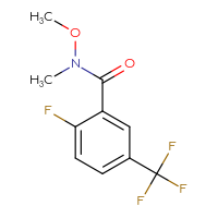 Chemical structure of 2-fluoro-N-methoxy-N-methyl-5-(trifluoromethyl)benzamide - CSSB00003677982
