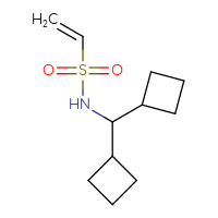 Chemical structure of N-(dicyclobutylmethyl)ethene-1-sulfonamide - CSMB00157171110